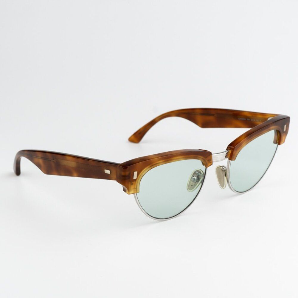 NEW Celine CL40059U 18N Shiny Rhodium Havana Green Women Cat Eye Sunglasses - Picture 6 of 12